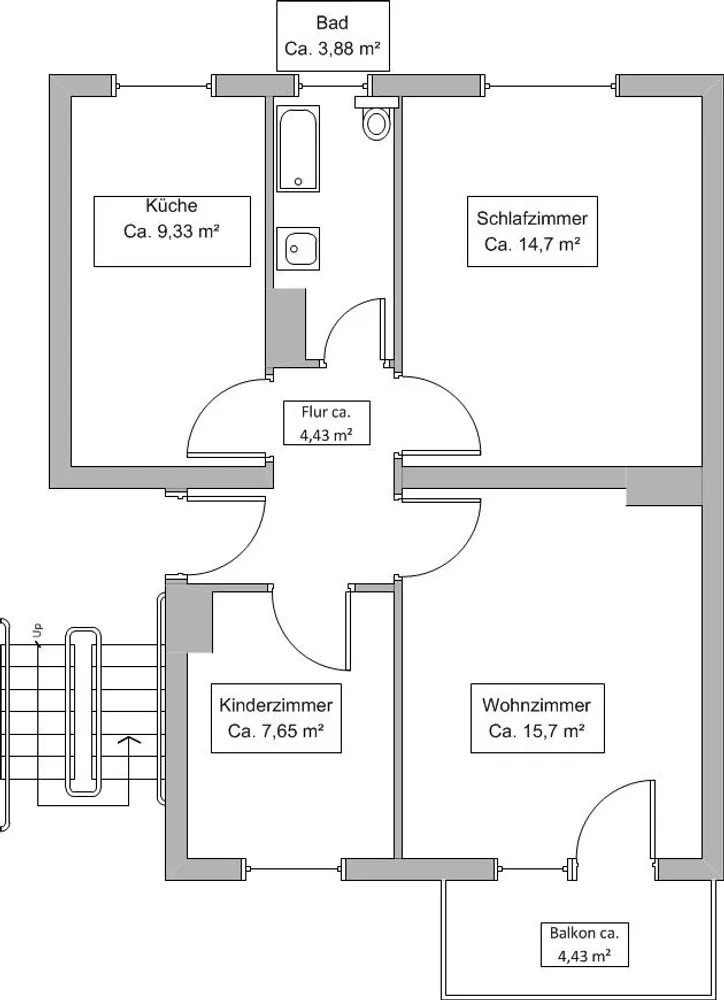 3 Zimmer Wohnung mit 58 m² in Magdeburg – Bild 9