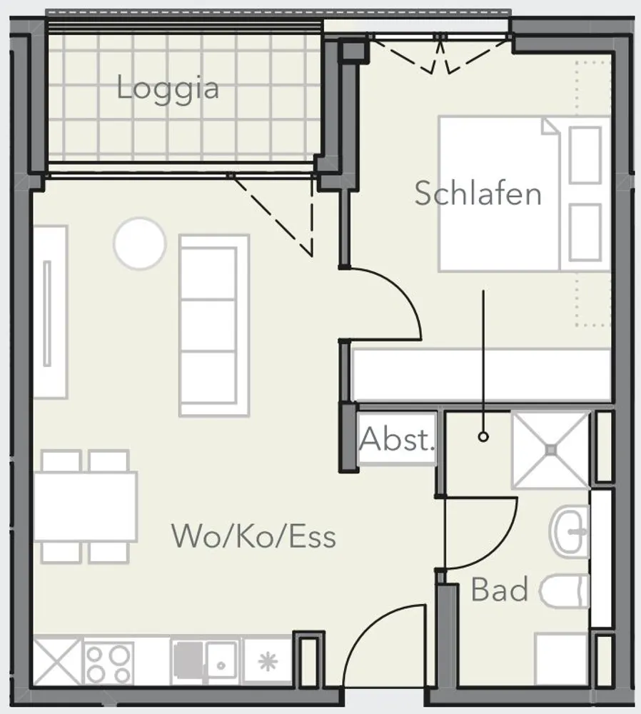 2 room apartment with 45 m² in Regensburg – Photo 4