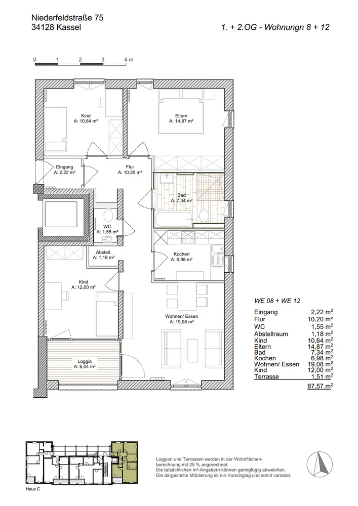 4 Zimmer Wohnung mit 88 m² in Kassel – Bild 2