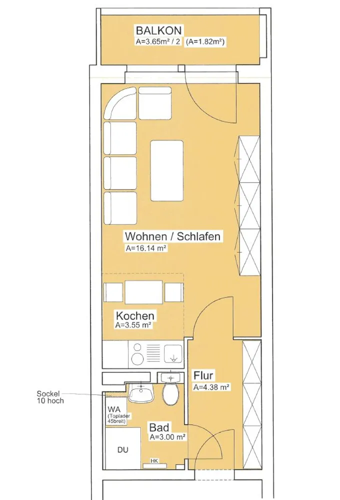 1 Zimmer Wohnung mit 29 m² in Werdau – Bild 6