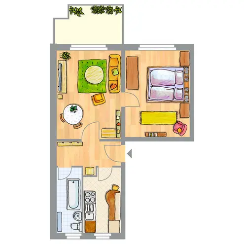 2 Zimmer Wohnung mit 49 m² in Wittenberg – Bild 4