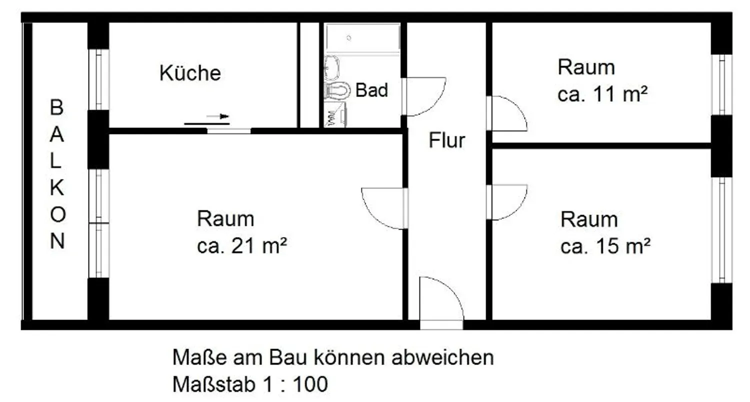 3 Zimmer Wohnung mit 69 m² in Halle (Saale) – Bild 12