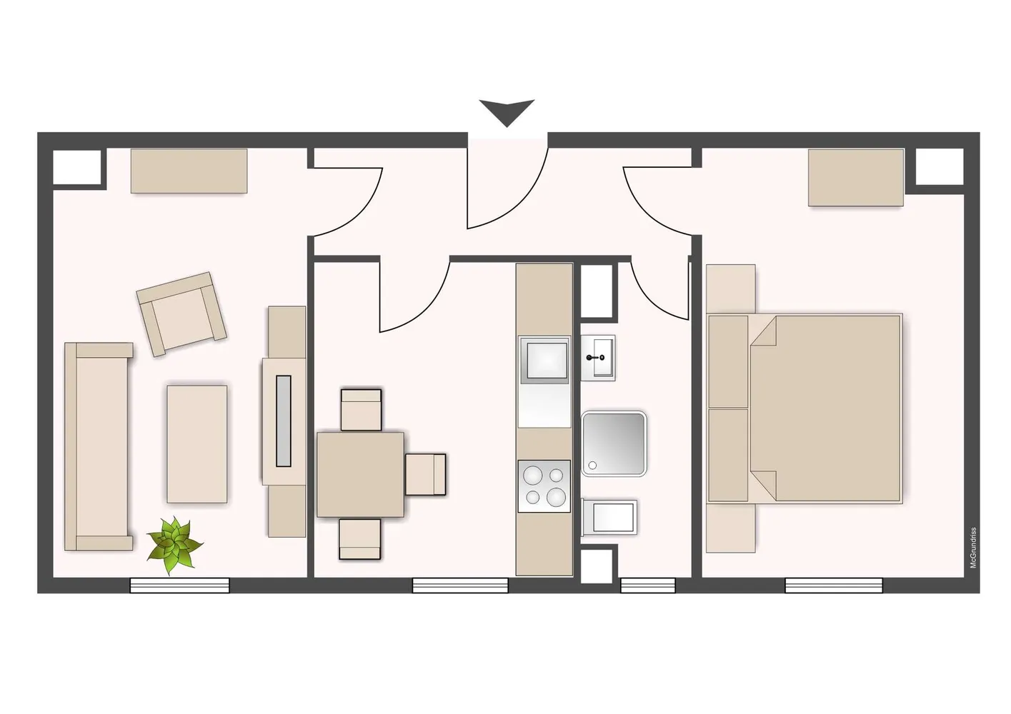 2 Zimmer Wohnung mit 51 m² in Leipzig – Bild 2