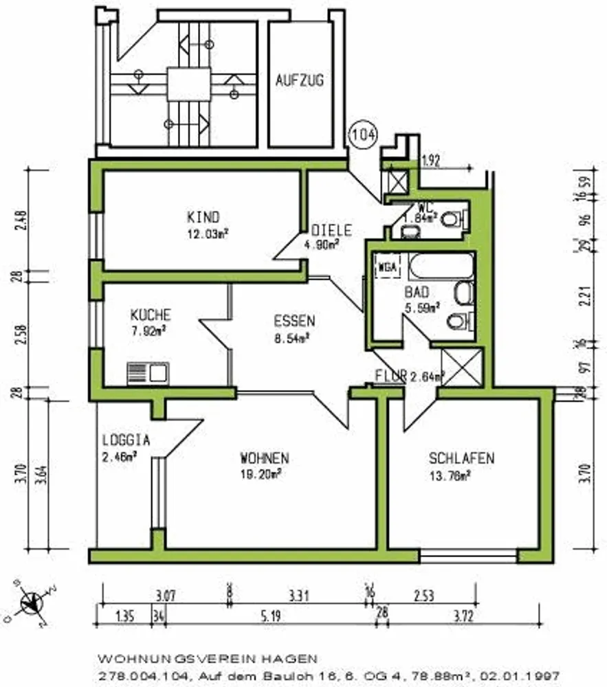 4 Zimmer Wohnung mit 79 m² in Hagen – Bild 3