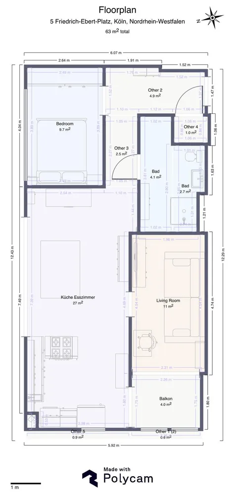 3 Zimmer Wohnung mit 68 m² in Köln – Bild 11