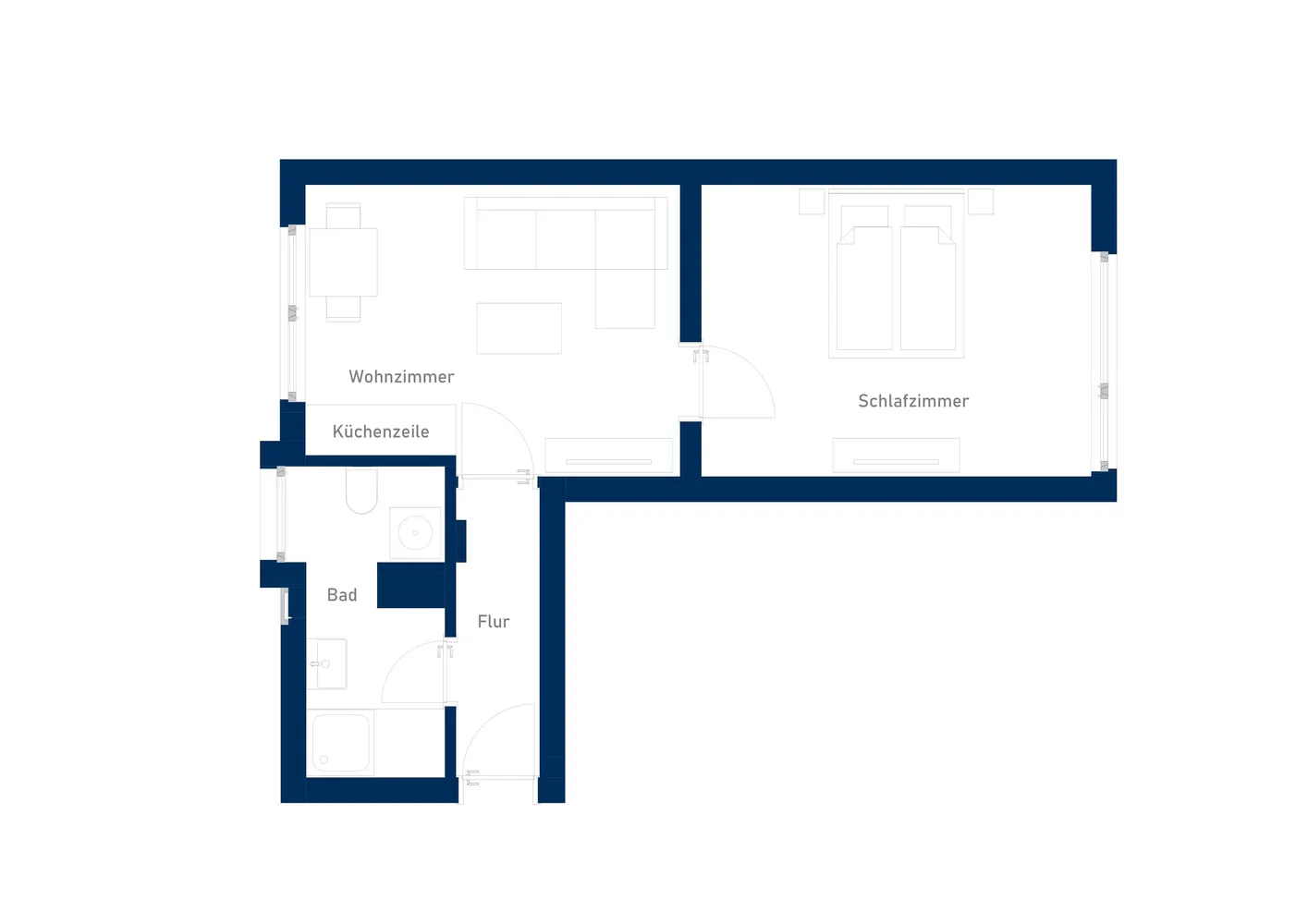 2 Zimmer Wohnung mit 40 m² in Duisburg – Bild 5