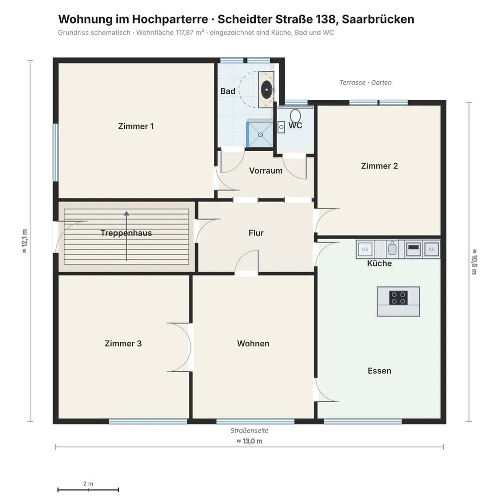 4 Zimmer Wohnung mit 118 m² in Saarbrücken – Bild 10