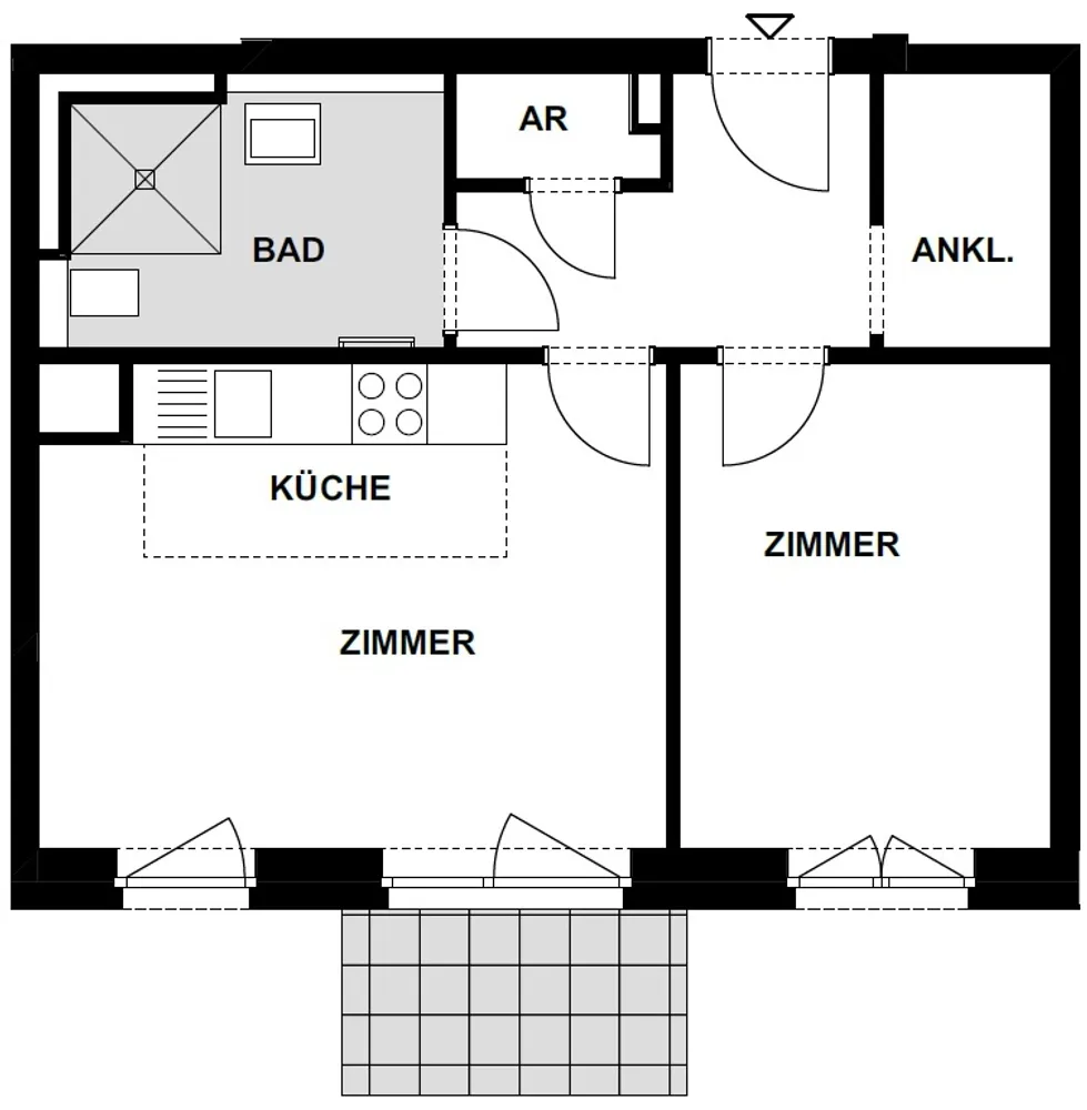 2 room apartment with 44 m² in Hamburg – Photo 3