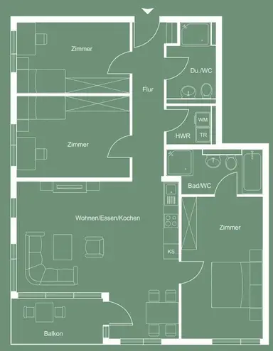 4 Zimmer Wohnung mit 102 m² in Saarbrücken – Bild 3