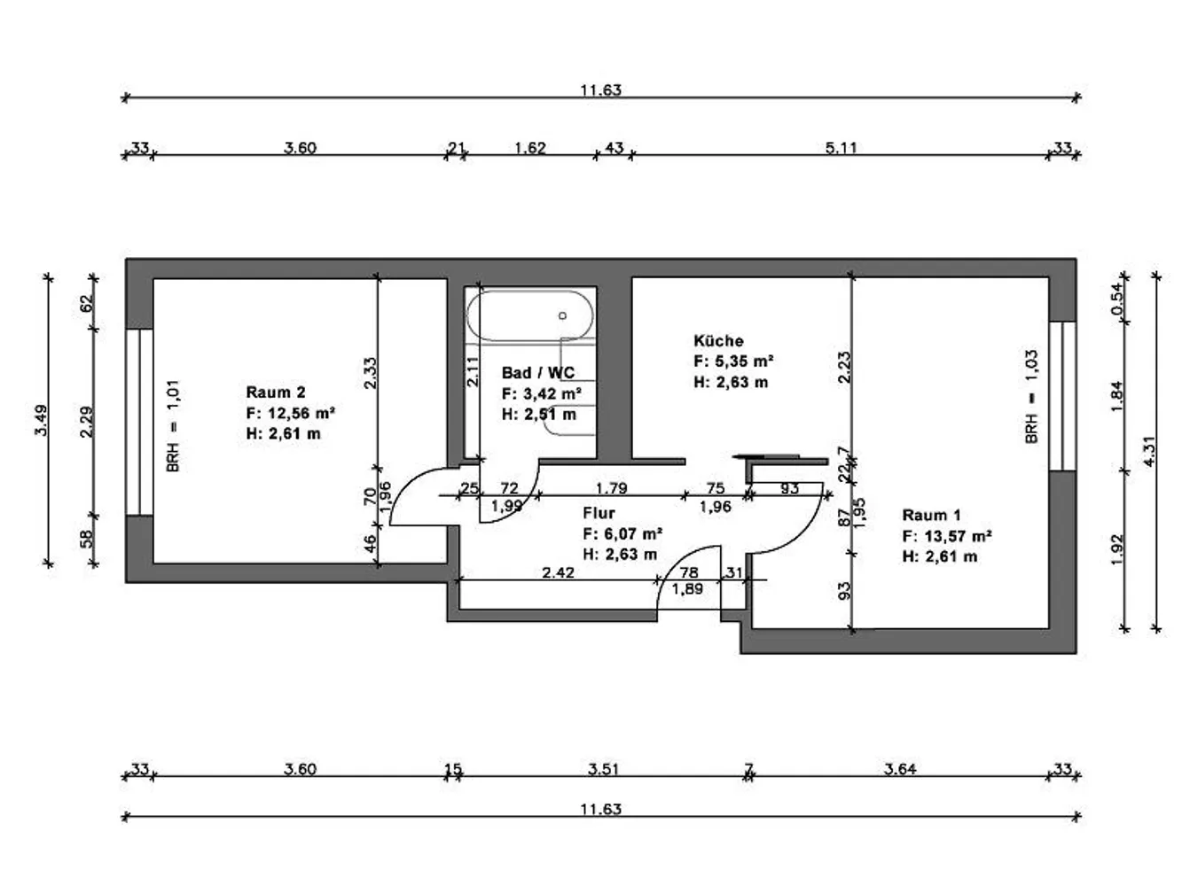 2 Zimmer Wohnung mit 41 m² in Halle (Saale) – Bild 9