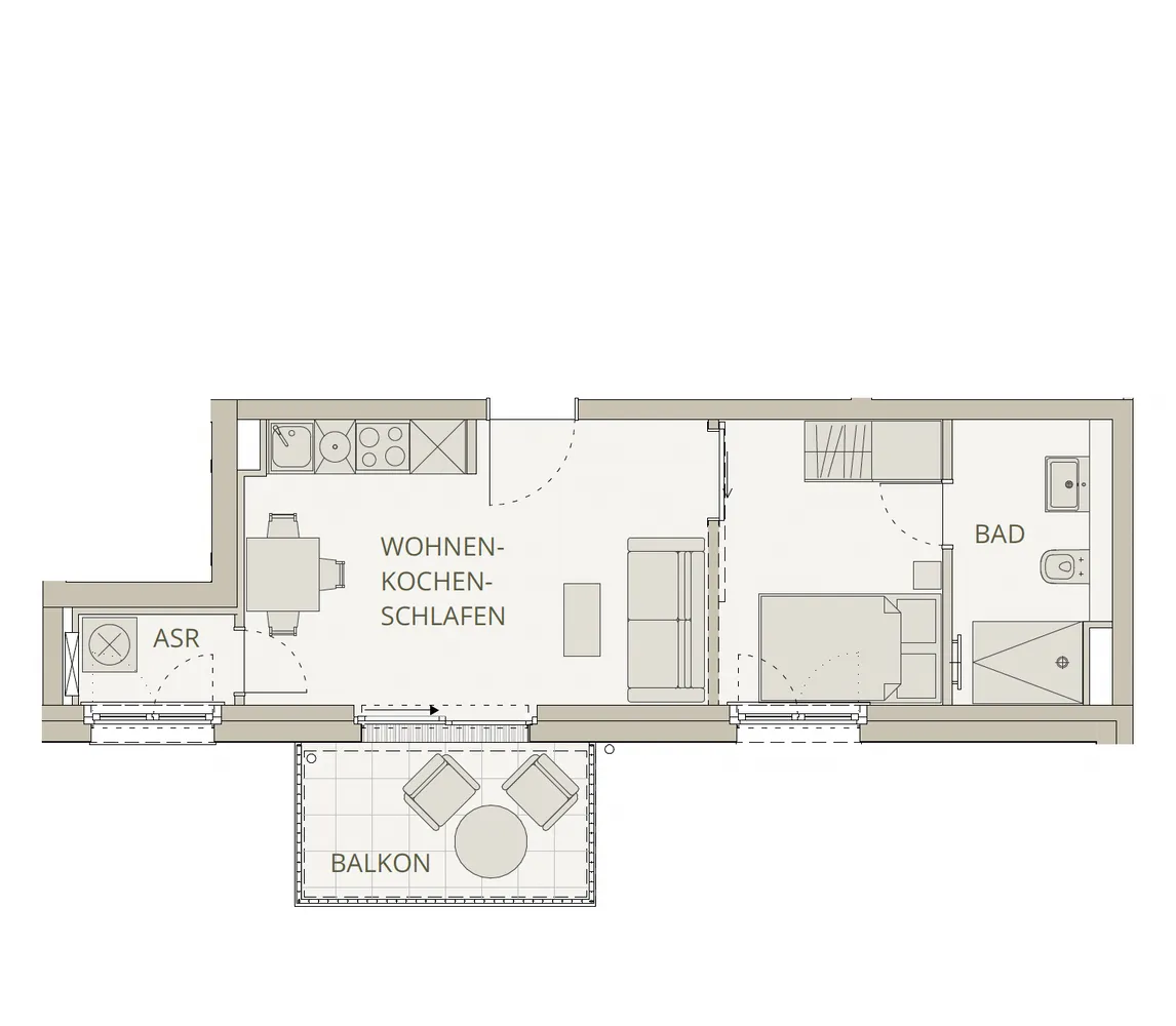 2 room apartment with 34 m² in Berlin – Photo 4