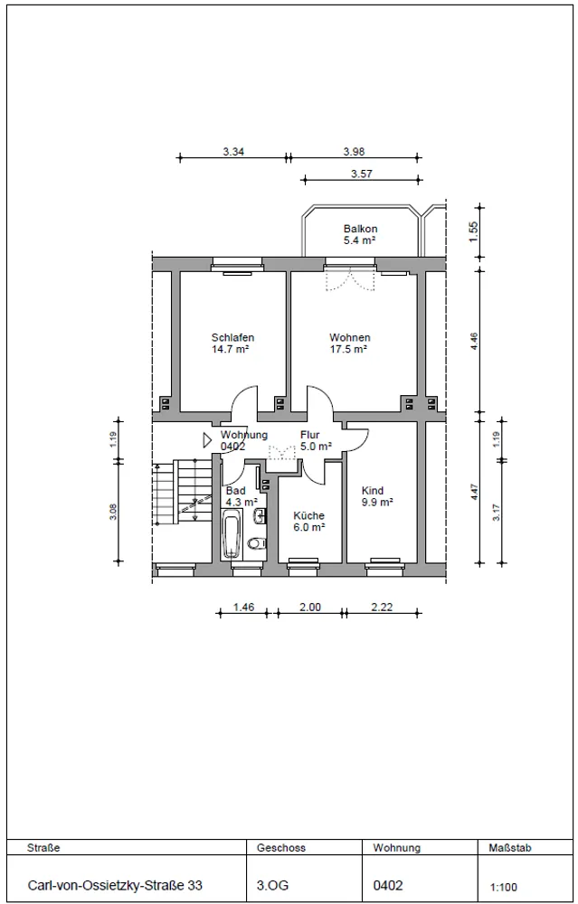3 room apartment with 60 m² in Gotha – Photo 6