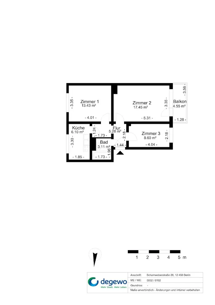 3 Zimmer Wohnung mit 56 m² in Berlin – Bild 8