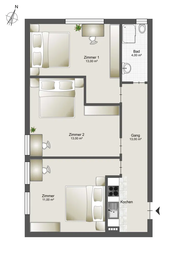 WG-Zimmer mit 14 m² in München – Bild 4