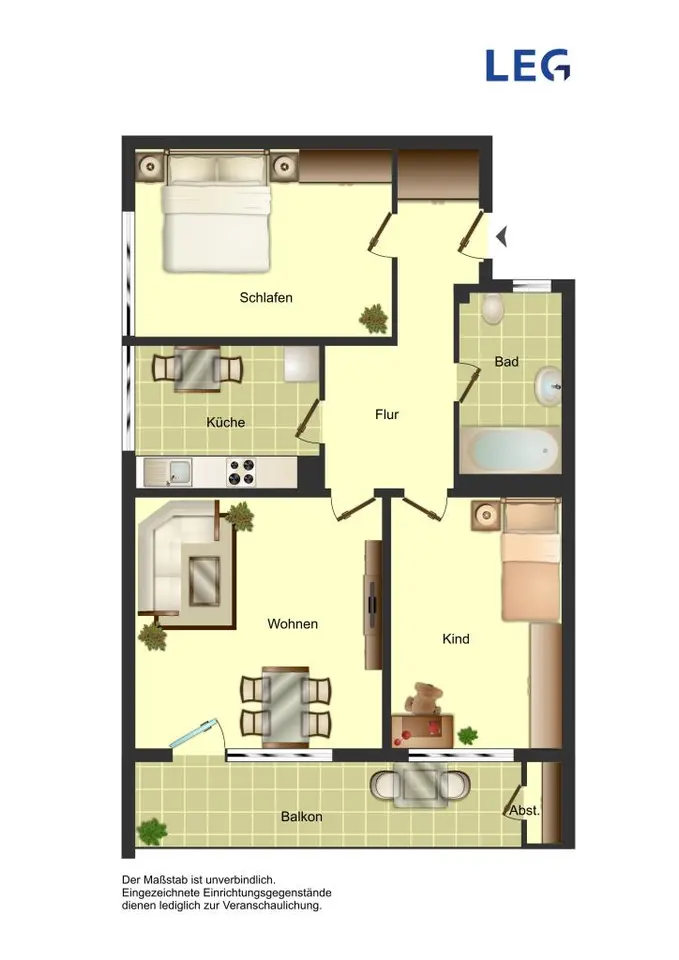 3 Zimmer Wohnung mit 78 m² in Minden – Bild 3