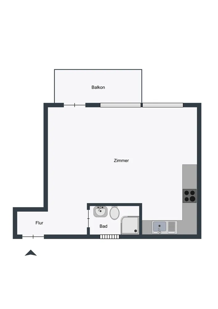 1 Zimmer Wohnung mit 32 m² in Köln – Bild 2