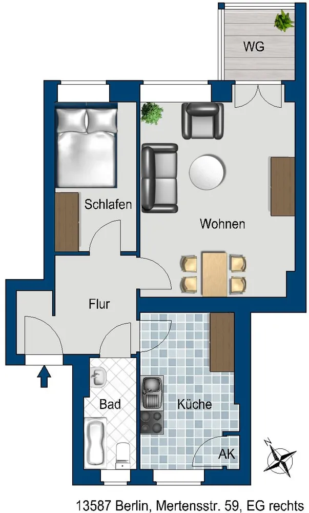 2 Zimmer Wohnung mit 53 m² in Berlin – Bild 3