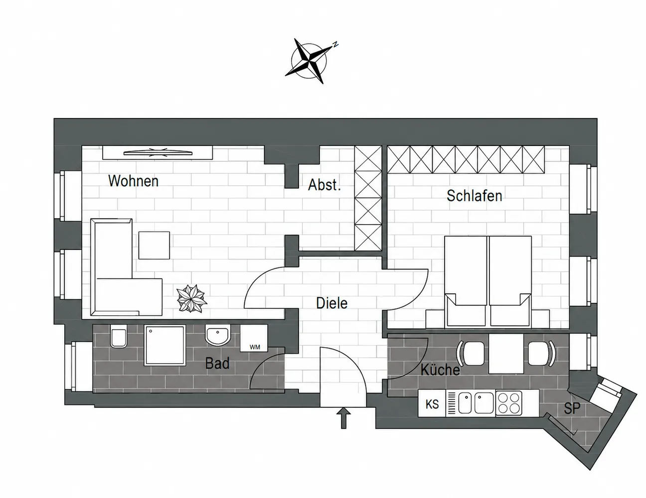 2 Zimmer Wohnung mit 55 m² in Leipzig – Bild 2