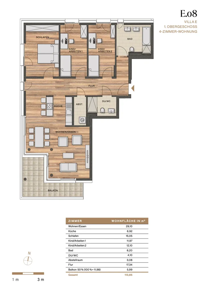 4 Zimmer Wohnung mit 114 m² in Lahr/Schwarzwald – Bild 2