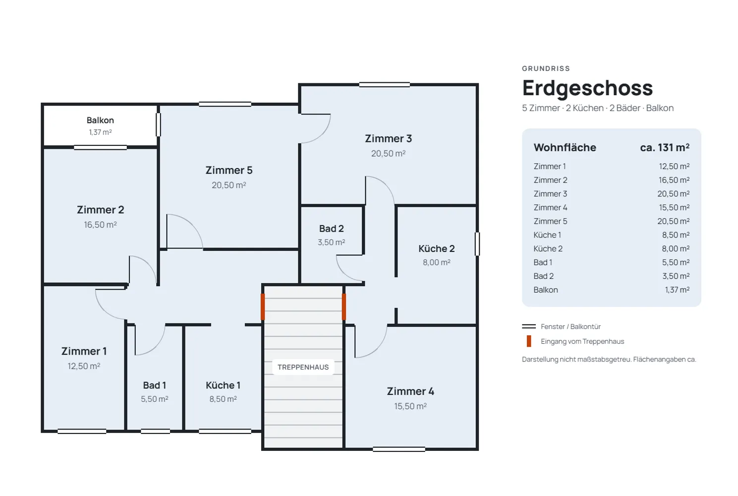 5 room apartment with 131 m² in Hanover – Photo 1