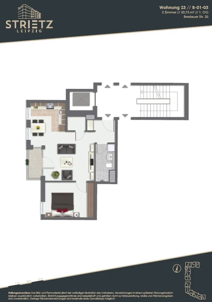 2 Zimmer Wohnung mit 50 m² in Leipzig – Bild 9