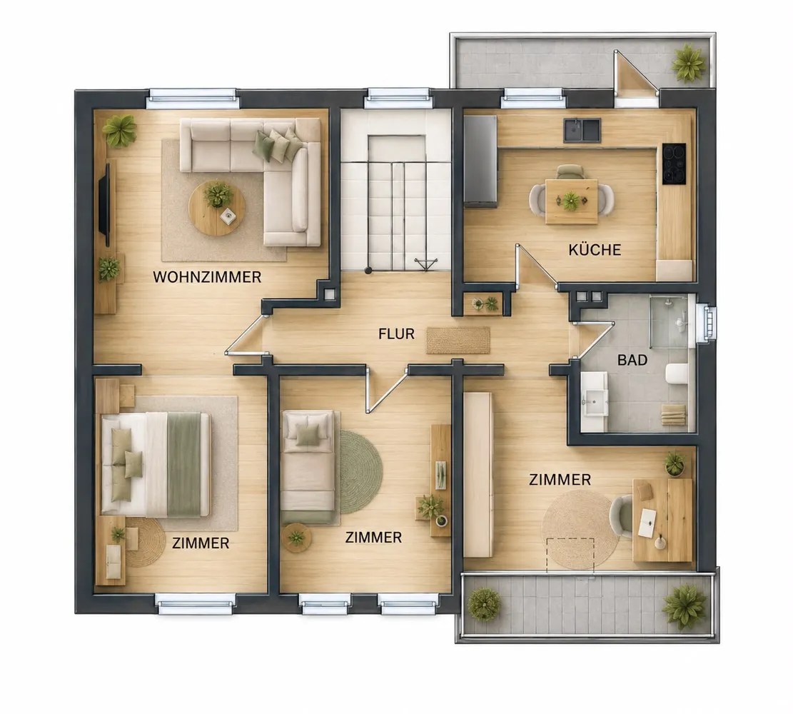 4 Zimmer Wohnung mit 85 m² in Lüneburg – Bild 7