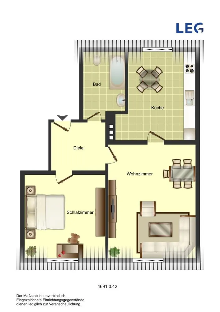 2 Zimmer Wohnung mit 62 m² in Duisburg – Bild 5