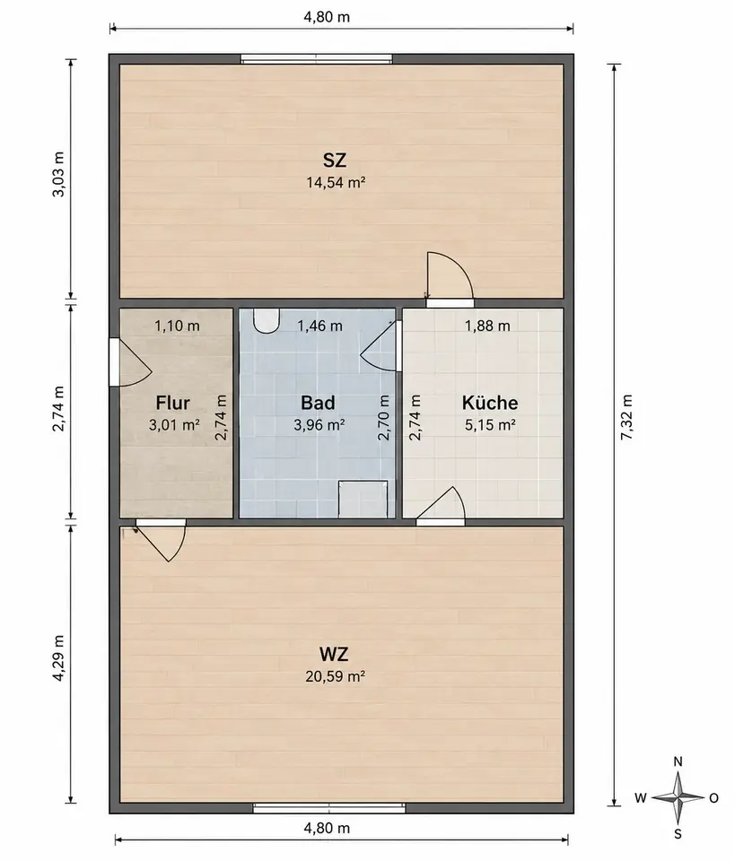 2 Zimmer Wohnung mit 54 m² in Göttingen – Bild 6
