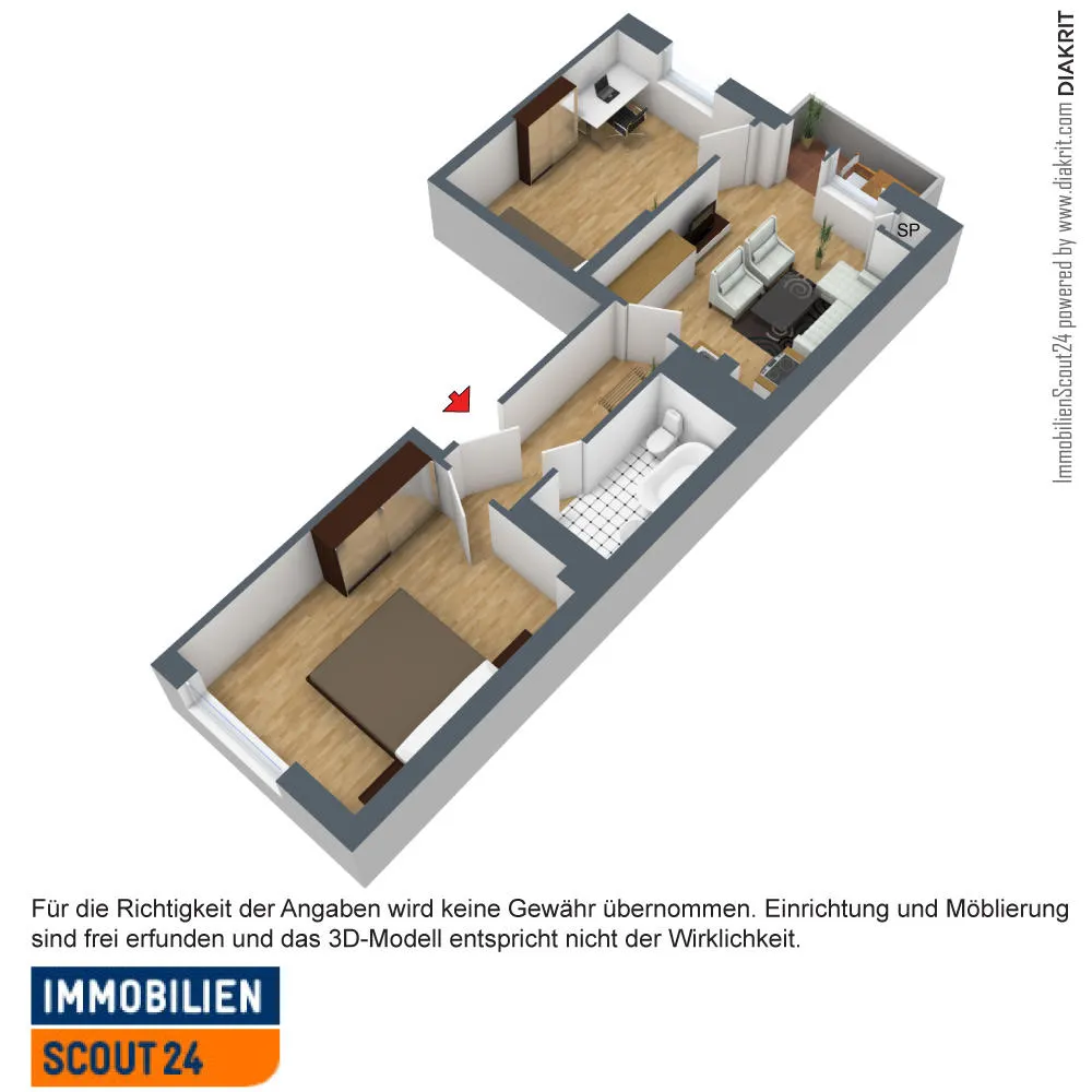 2 Zimmer Wohnung mit 58 m² in Düsseldorf – Bild 4
