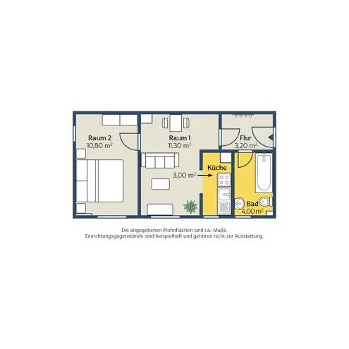 2 Zimmer Wohnung mit 32 m² in Leipzig – Bild 2