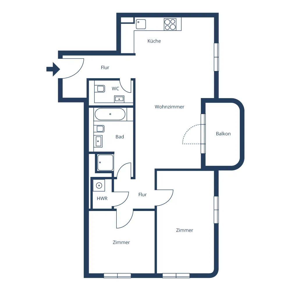 3 Zimmer Wohnung mit 81 m² in Potsdam – Bild 7
