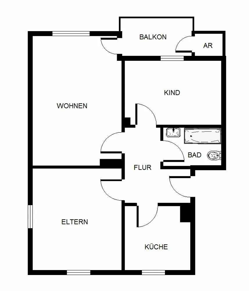 3 Zimmer Wohnung mit 61 m² in Castrop-Rauxel – Bild 2