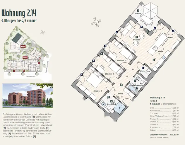4 room apartment with 102 m² in Freiburg im Breisgau – Photo 8