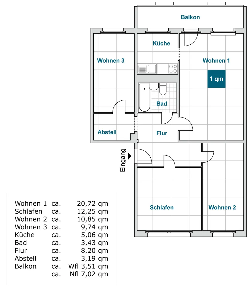 4 Zimmer Wohnung mit 77 m² in Dresden – Bild 3