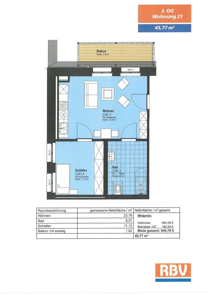2 Zimmer Wohnung mit 46 m² in Meiningen – Bild 4