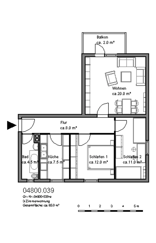 3 Zimmer Wohnung mit 67 m² in Hannover – Bild 3