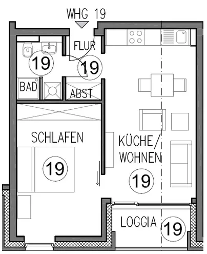 2 Zimmer Wohnung mit 42 m² in Oldenburg – Bild 8