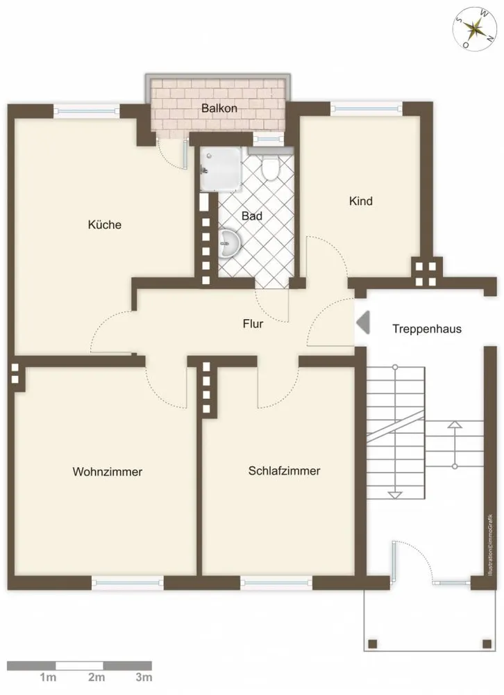 3 Zimmer Wohnung mit 61 m² in Bremerhaven – Bild 3
