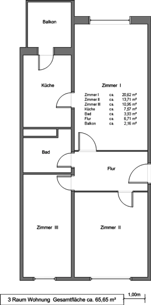 3 Zimmer Wohnung mit 66 m² in Stralsund – Bild 5