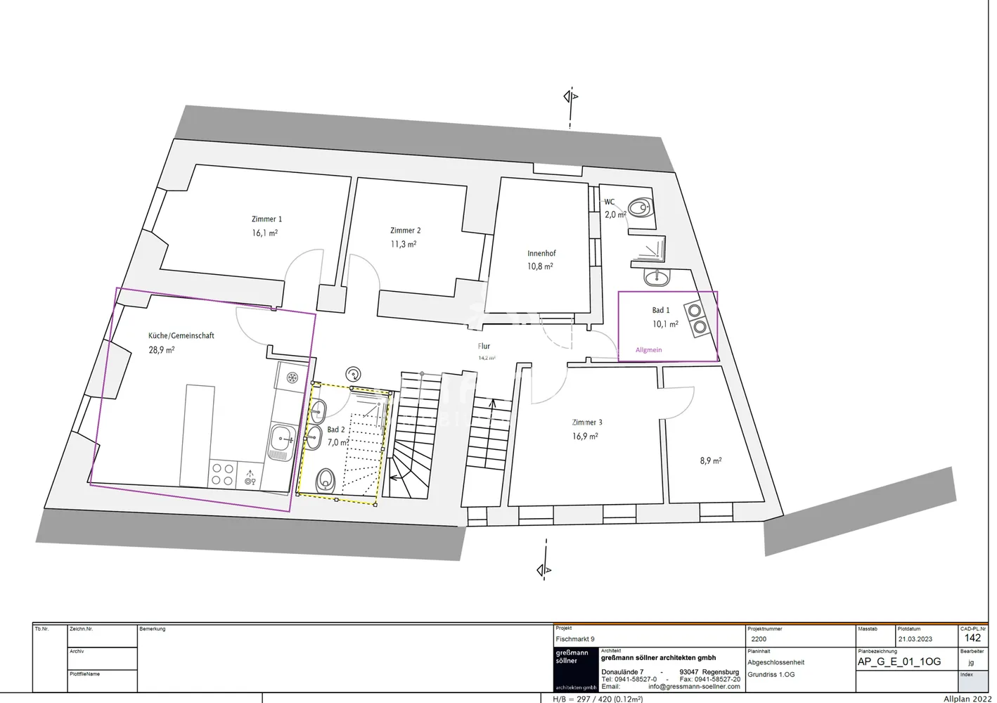 1 Zimmer Wohnung mit 26 m² in Regensburg – Bild 7
