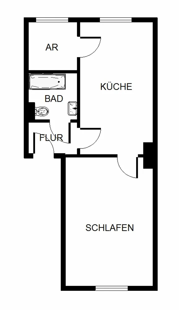 2 Zimmer Wohnung mit 42 m² in Essen – Bild 6