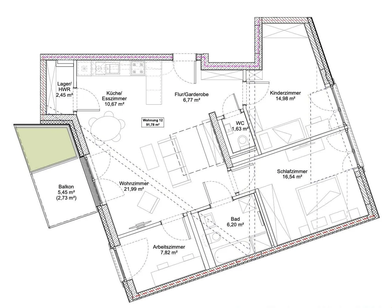 4 Zimmer Wohnung mit 92 m² in Darmstadt – Bild 9