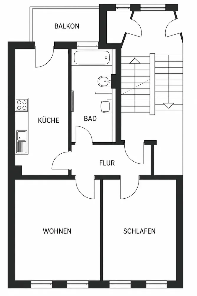 2 Zimmer Wohnung mit 64 m² in Leipzig – Bild 2