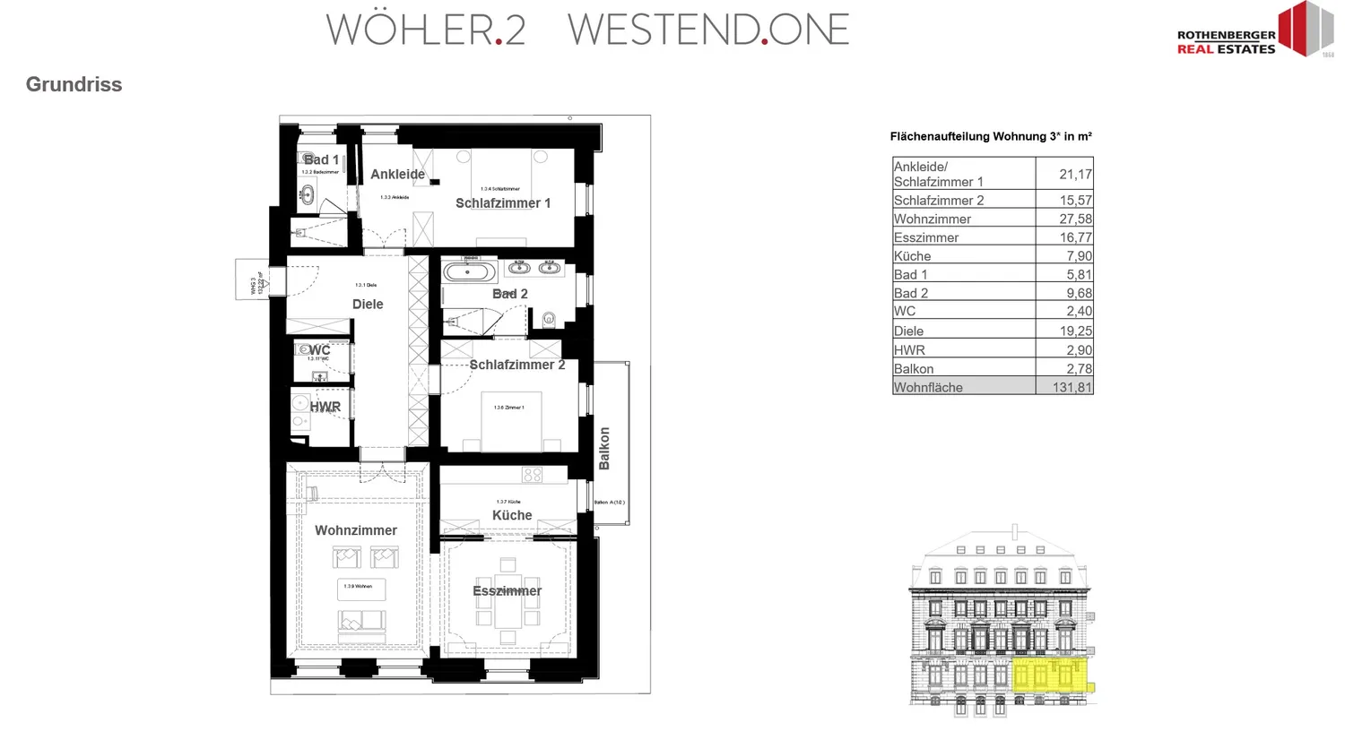 5 Zimmer Wohnung mit 132 m² in Frankfurt am Main – Bild 4