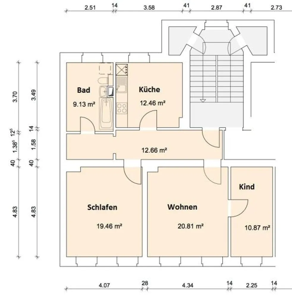 3 room apartment with 86 m² in Chemnitz – Photo 10