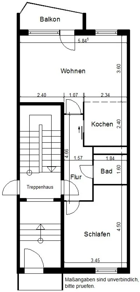 2 Zimmer Wohnung mit 51 m² in Nordhausen – Bild 2