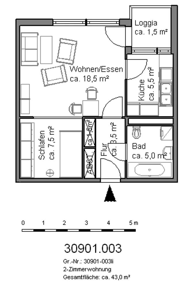 1 Zimmer Wohnung mit 43 m² in Hannover – Bild 4