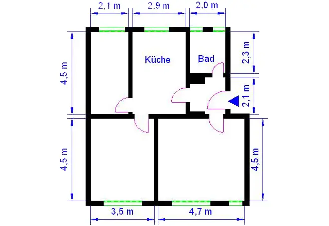3 Zimmer Wohnung mit 65 m² in Magdeburg – Bild 2