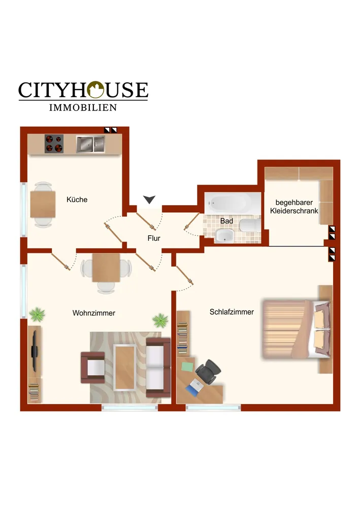 3 Zimmer Wohnung mit 68 m² in Köln – Bild 2