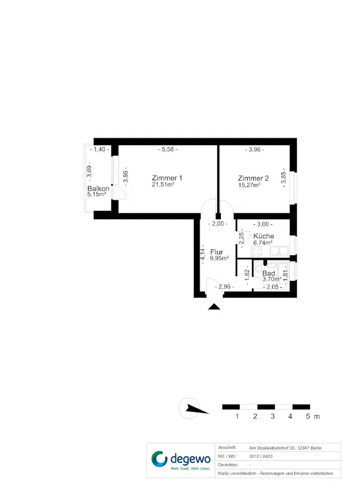 2 room apartment with 60 m² in Berlin – Photo 5